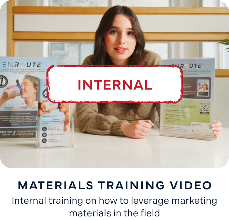 ENROUTE® EMN materials training video for using ENROUTE® clinic marketing assets in the field.